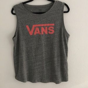 Gray VANS Graphic Muscle Tank Top